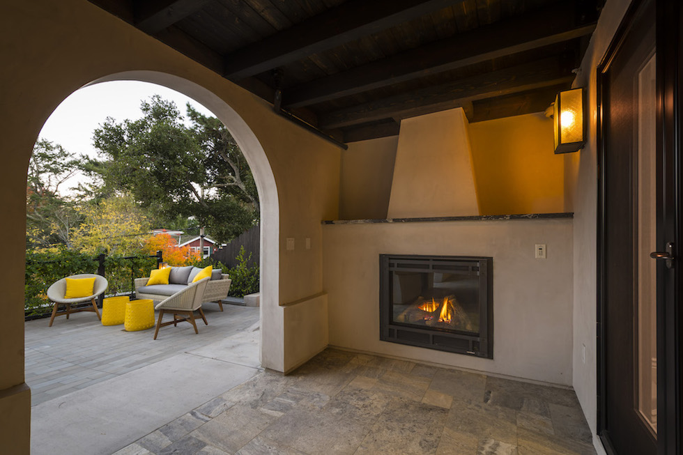  Loggia fireplace and patio 