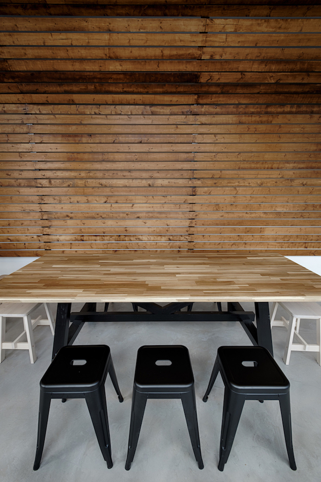  Furniture and wood wall 