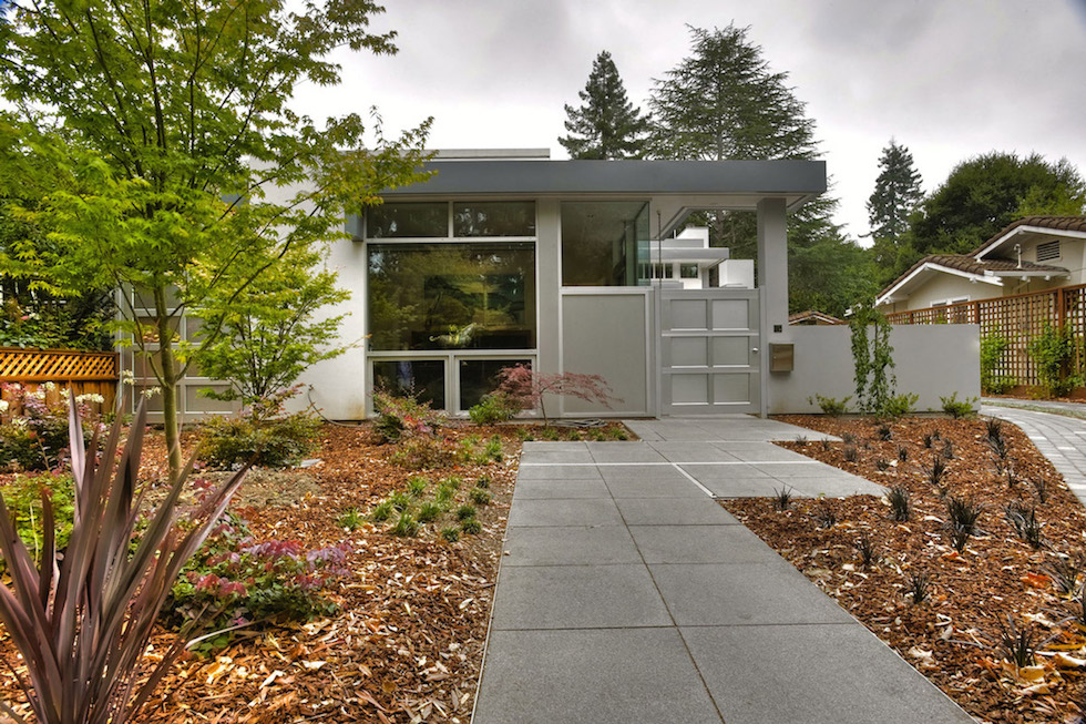  Modern California house front approach 