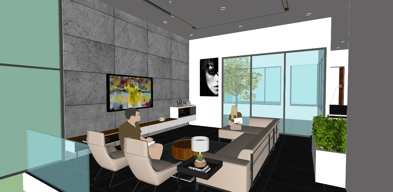  Living Room and Courtyard 